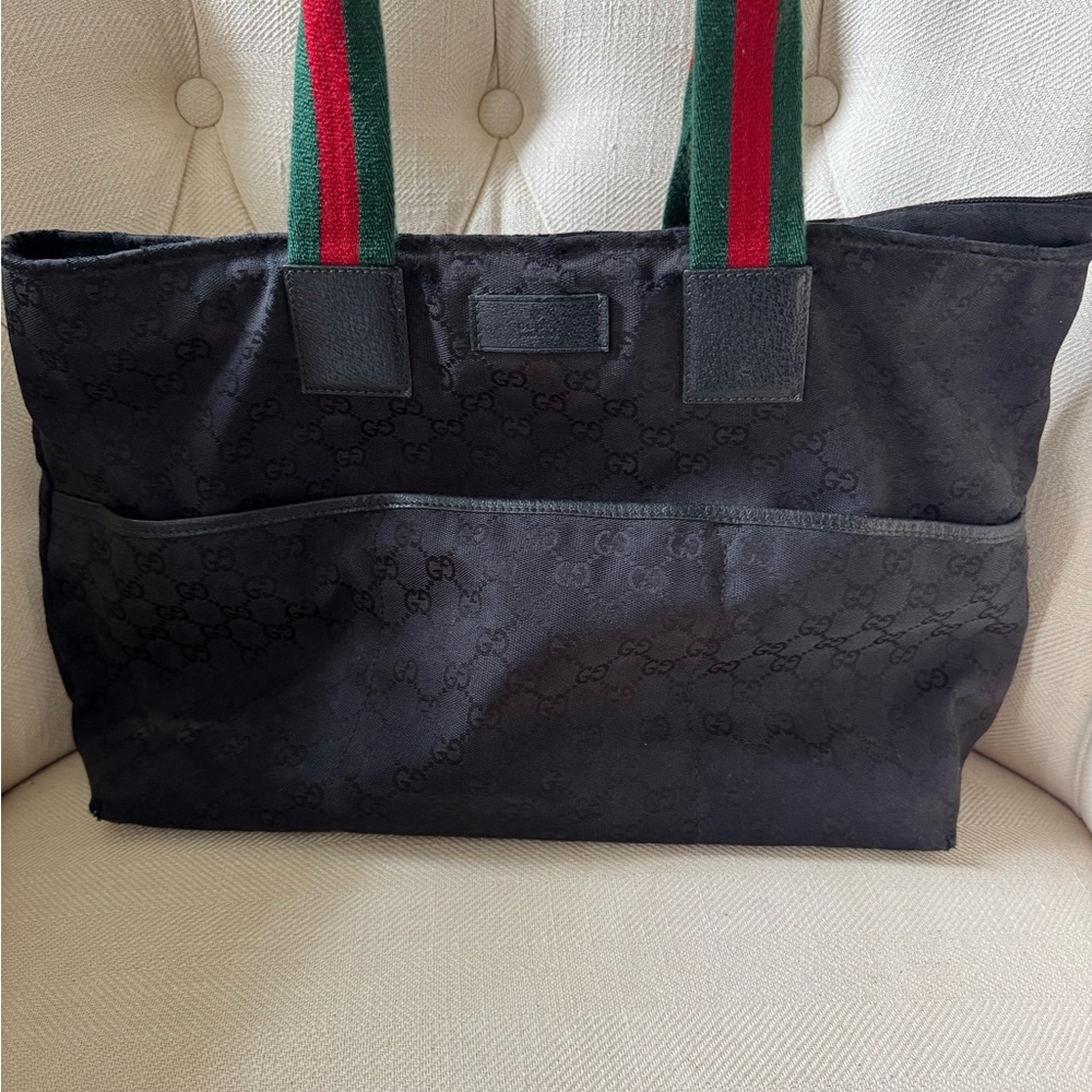 Gucci Monogram Black Fabric Bag